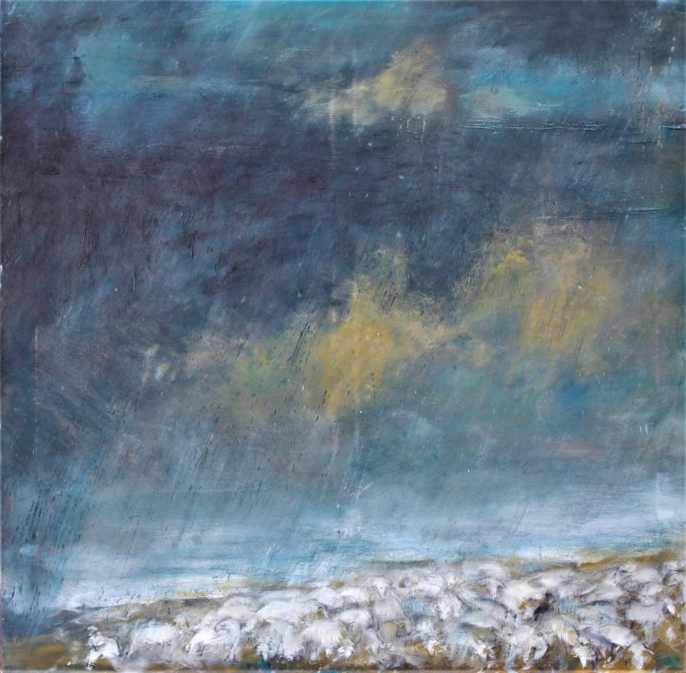 Pluja, Oli sobre tela 100x100 cm