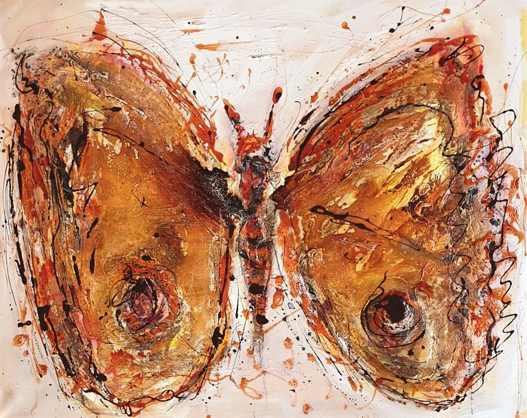 Resurrecció, G.Mahler, tècnica mixta sobre tela, 80x135cm.